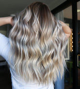 Mix of Ashy and Sandy Blonde Shades Wigs 100% Real Human Hair for Caucasian | Free Shipping